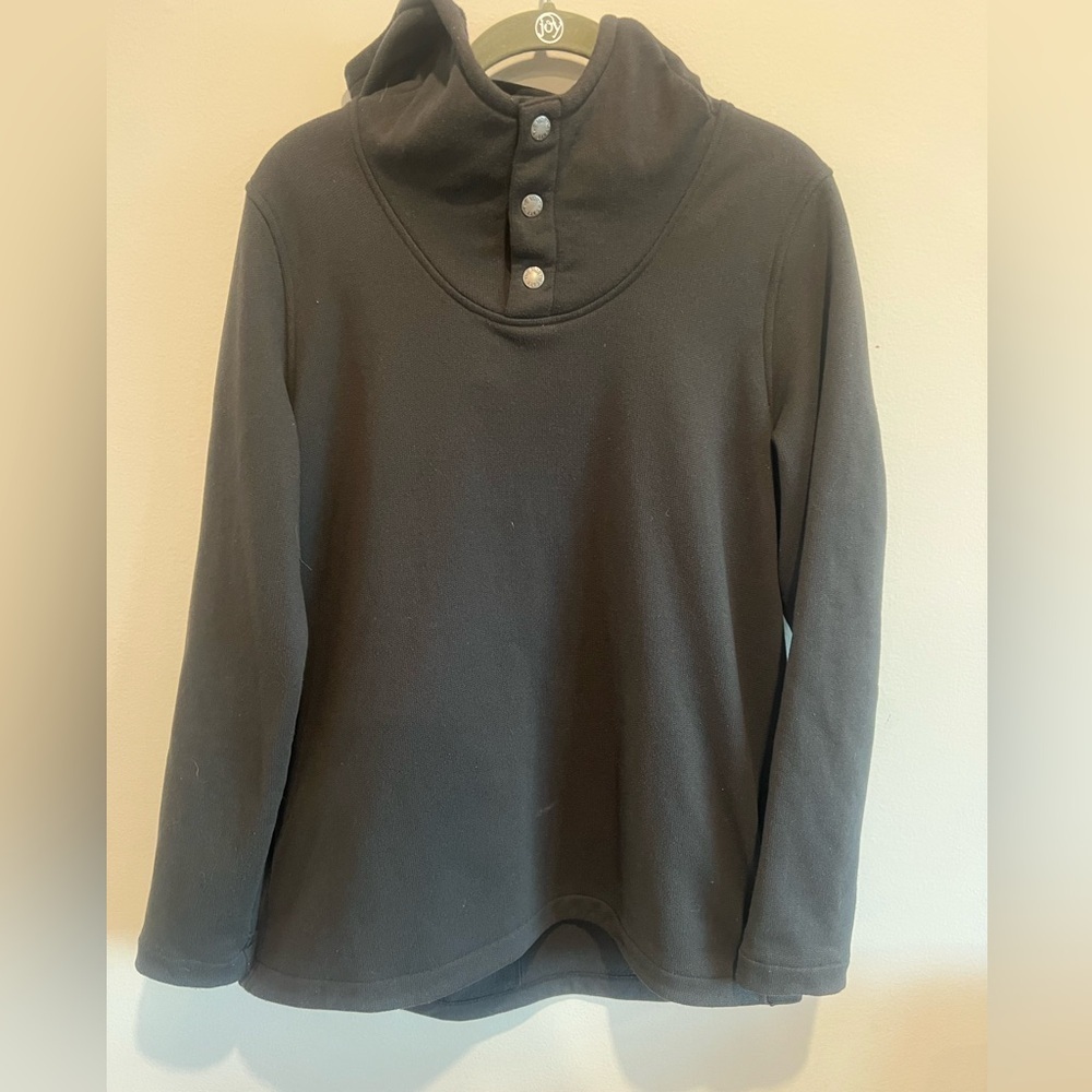 The North Face Knit Stitch Fleece Hoodie Size  L Black Pullover